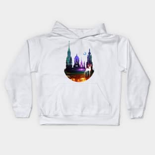 Burning Wood Castle Kids Hoodie